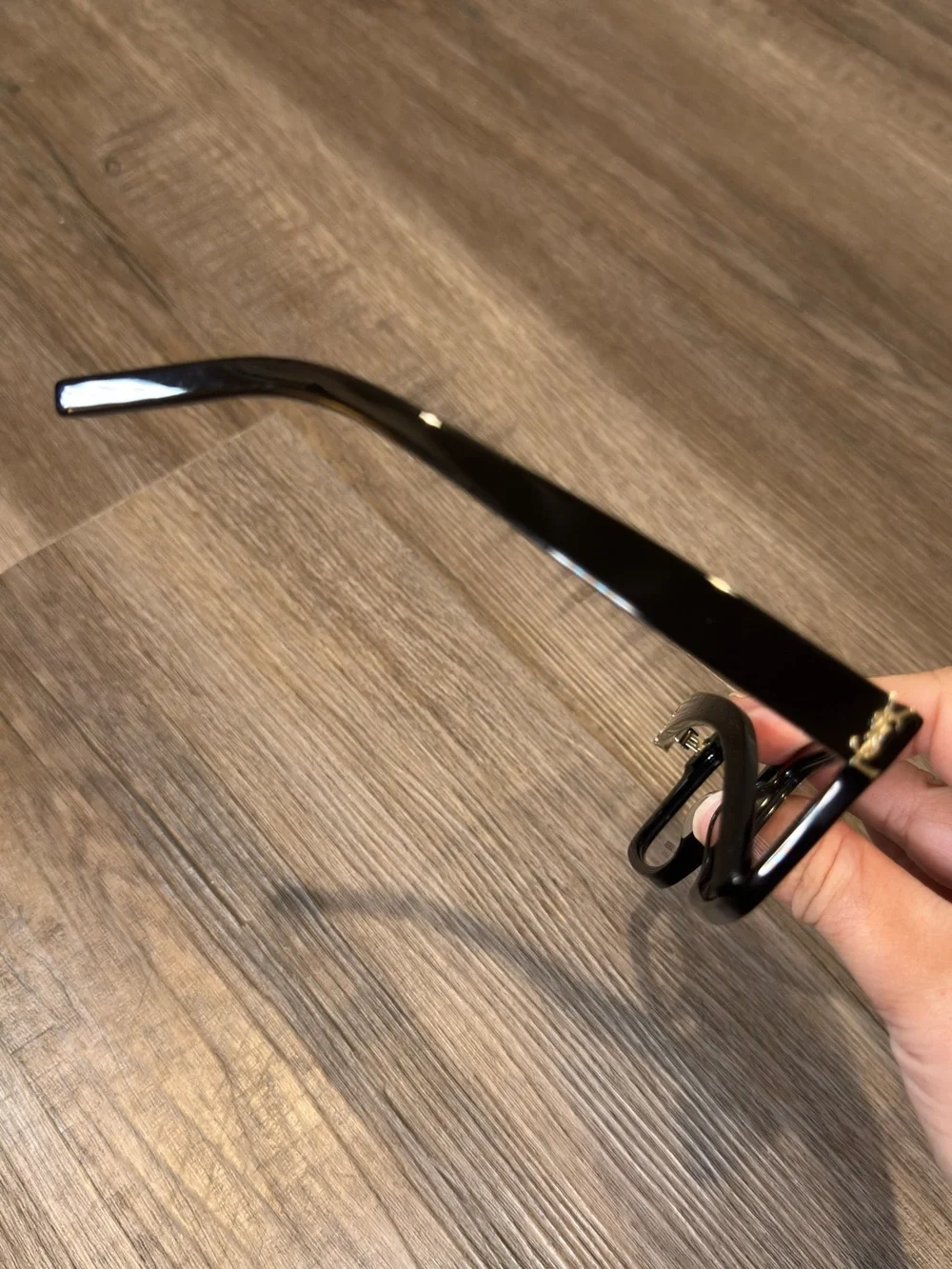 Yves Saint Laurent YSL Logo Rectangle Black Eyeglasses SLM10